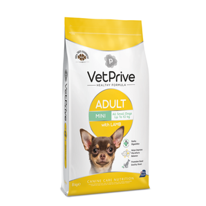 Vet Prive Mini ve Küçük Irk Yetişkin Köpek Maması Kuzu Etli 8 Kg