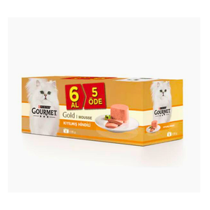 Gourmet Gold 5+1 Kıyılmış Hindili Kedi Maması (6x85 gr)